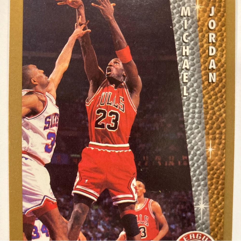1992-93 Fleer - League Leader Michael Jordan #238 Basketball Card Chicago Bulls - Picture 6 of 8